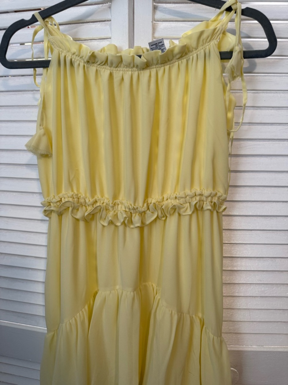 EVIE Yellow High-Low Ruffle Summer Dress - Picture 3 of 10